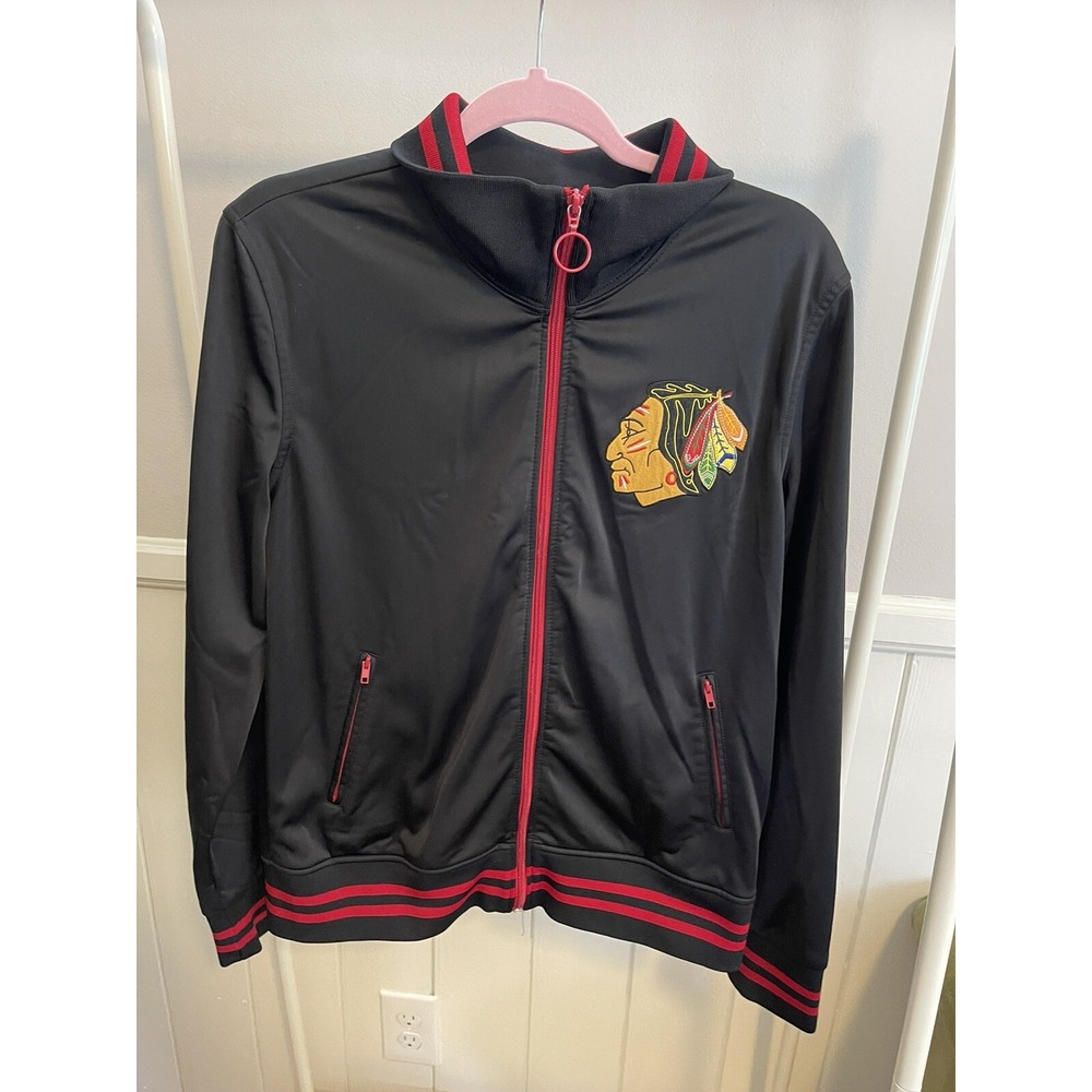 Chicago Blackhawks Mitchell & Ness Vintage Hockey Zip Up Jacket Youth XL